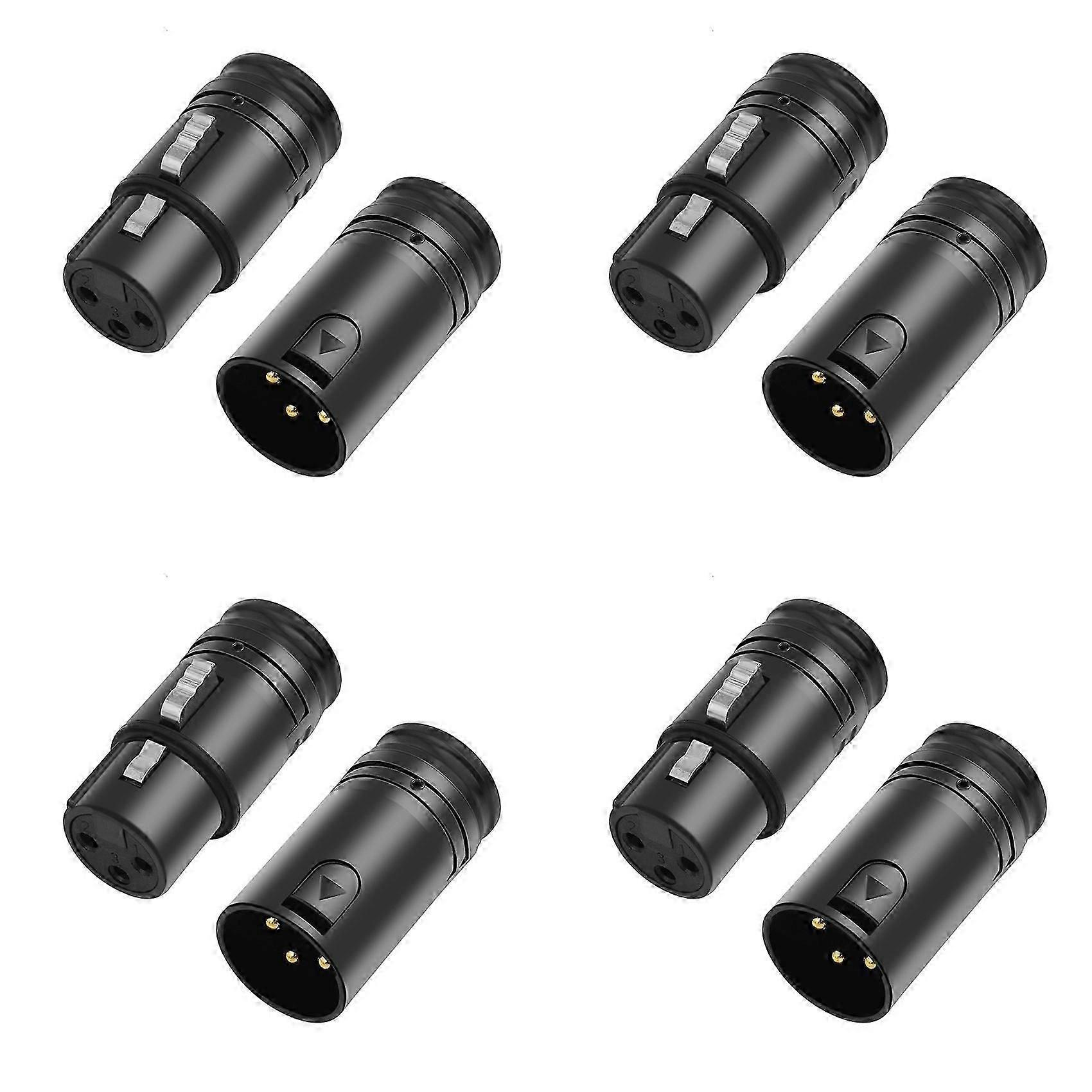 8x Kompakter Xlr-mikrofon-lötadapter (männlich & Weiblich), Verstellbar, 90°, 3-poliger Xlr-lötanschluss (jxlgv)