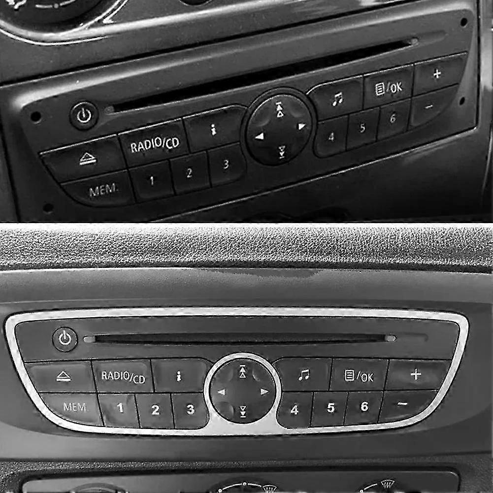 Auto-tastenreparaturaufkleber Schwarz Audio-tastenreparaturaufkleber Autozubehör Passend Für Twingo Passend Für Renault Clio Und Megane 2009-2011-jxlgv