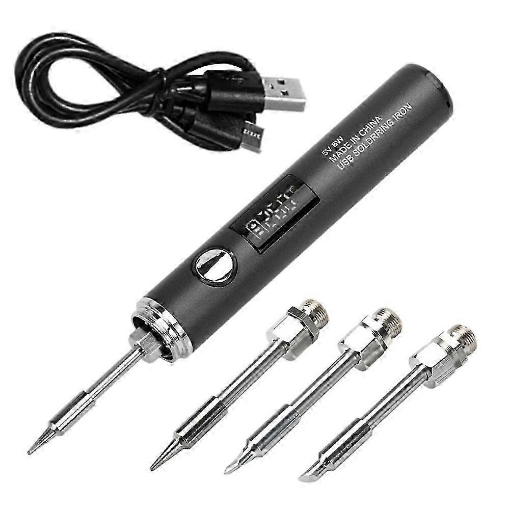 3,7 V Dc, 2 A Usb-lötkolben-set Typ-c, 5 Stufen, Temperatur Einstellbar Von 260–420 °c, Lötkolben-schweißwerkzeug – Jxlgv