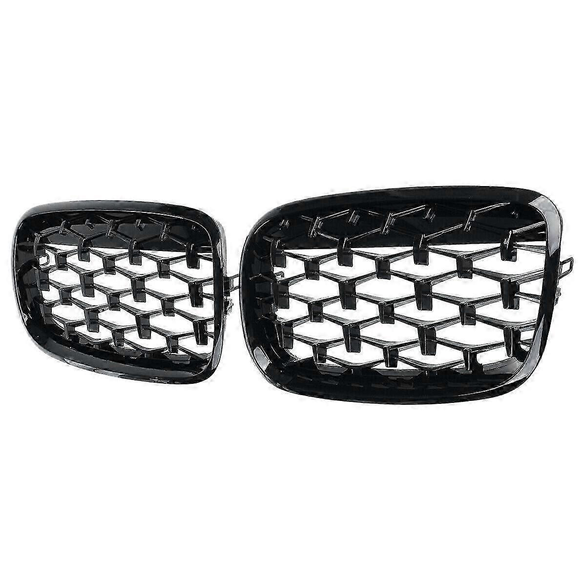 Nierengrill In Diamantform, Verchromt, Autozubehör Für Bmw E70 E71 E72 X5 X6 2007-2013, Schwarz-jxlgv
