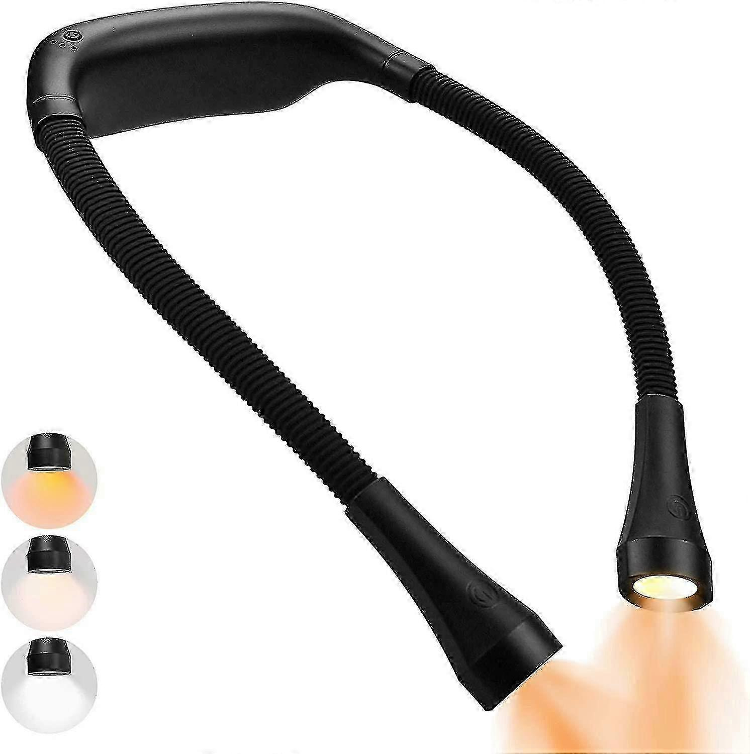 Flexible Led-nackenleselampe, Usb-aufladbar, Buch-, Bett- Und Nachtlampe, Freihändig Nutzbar – Jxlgv