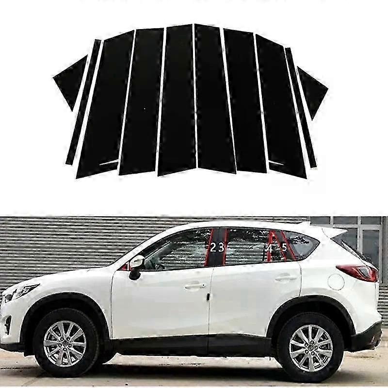 10 Stück Passende Fensterrahmen-türverkleidungen In Glänzendem Klavierlack-schwarz Für Mazda Cx-5 (2013–2015) – Zubehör Für Außenteile – Jxlgv