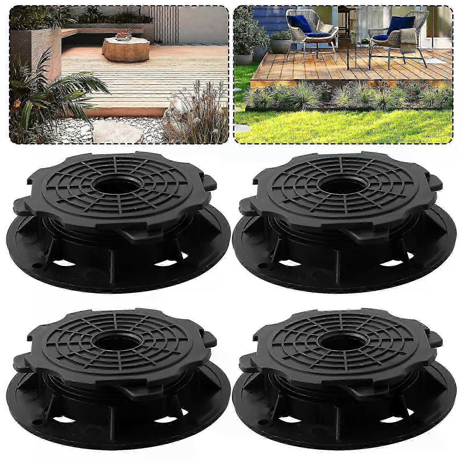 4 Stück Höhenverstellbare Bodenstützfüße Für Terrassendielen, Platten Und Terrassen – Wetterfest – Jxlgv