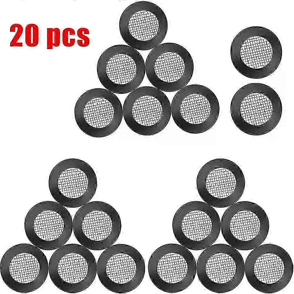 20 Stück 40 Mesh 1/2 Zoll O-förmige Edelstahl-filterdichtung, Schwarze Schlauch-flachgummischeibe, Passend Für Duschkopfarmaturen - Jxlgv