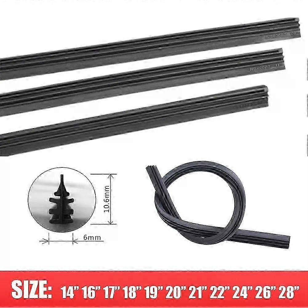 14 - 28 Scheibenwischerblatt, Windschutzscheibenwischereinsatz, Naturkautschukstreifen, 10 Mm, Windschutzscheibenwischer, Autozubehör - Jxlgv
