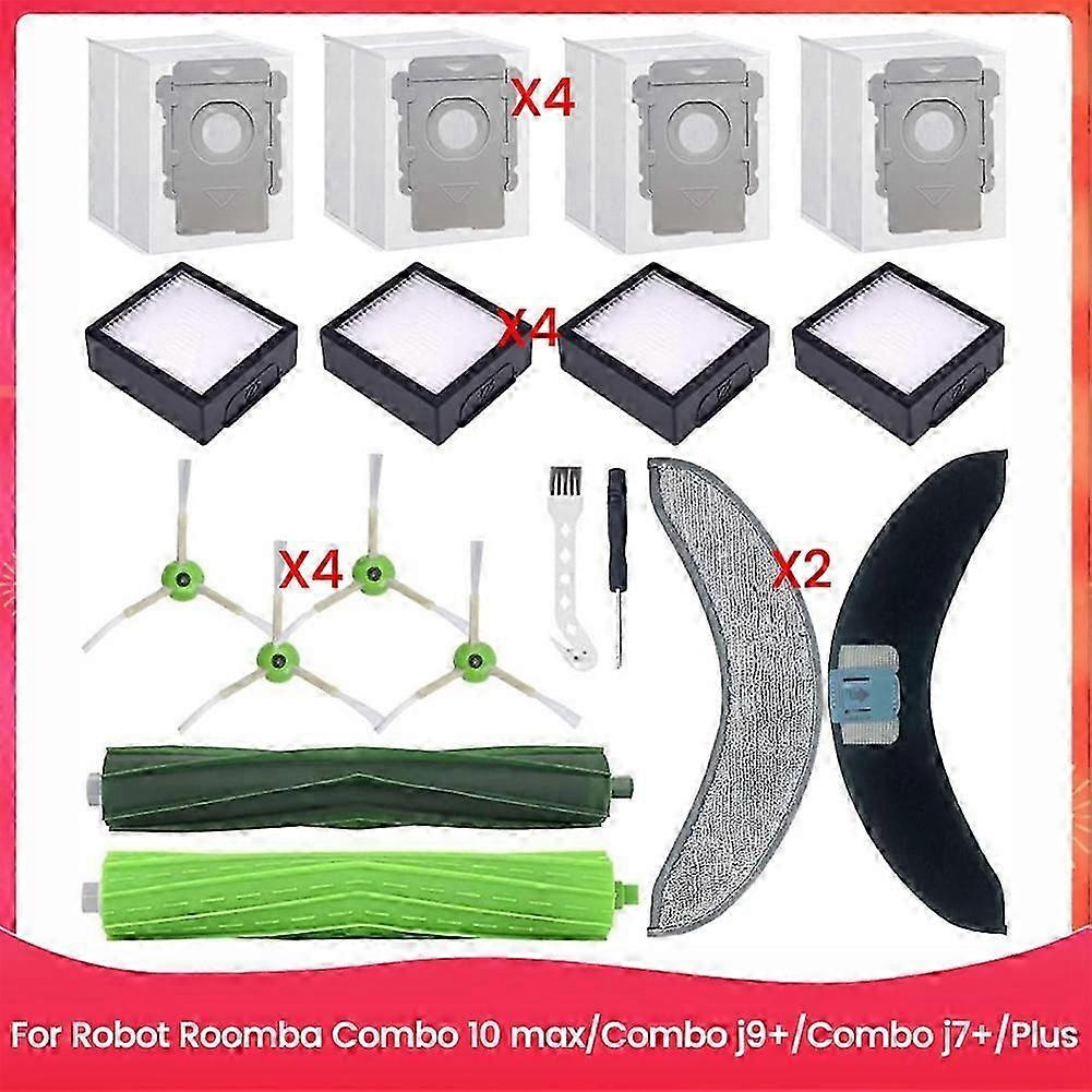 Ersatzteile Für Irobot Roomba Combo 10 Max, Combo J9+, Combo J7+/plus Bürstenfilter-wischbeutel-jxlgv