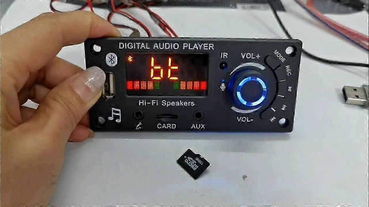 2 X 50 W Diy Digitalverstärker Bluetooth 50 Mp3-decoderplatine Auto-mp3-musikplayer Usb Fm-radio Tf-karte Mikrofon Aux Aufnahmemodul-jxlgv