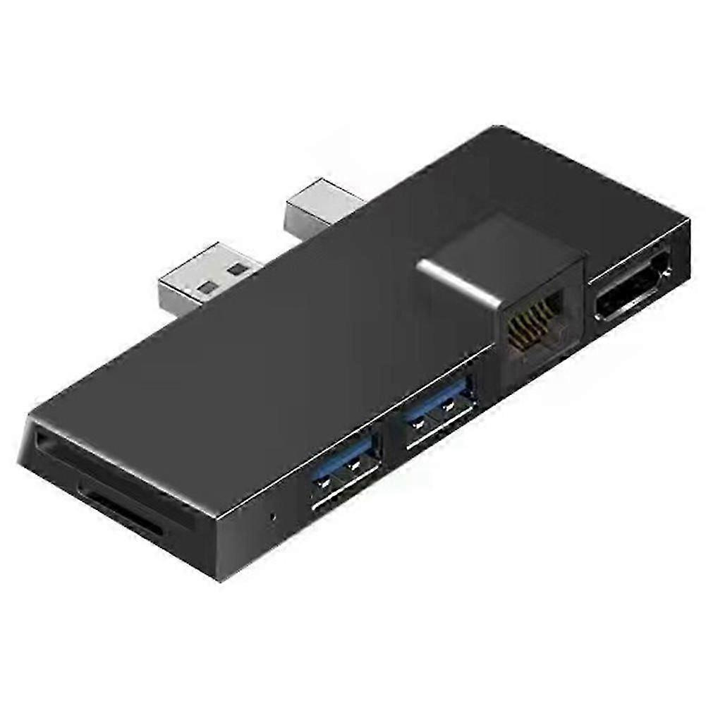 Dockingstation Für Microsoft Surface Pro 4/5/6, Hdmi-kompatibel, Pc-bildschirmprojektion, 100m Ethernet-anschluss, Usb 3.0-adapter, A (schwarz)-jxlgv