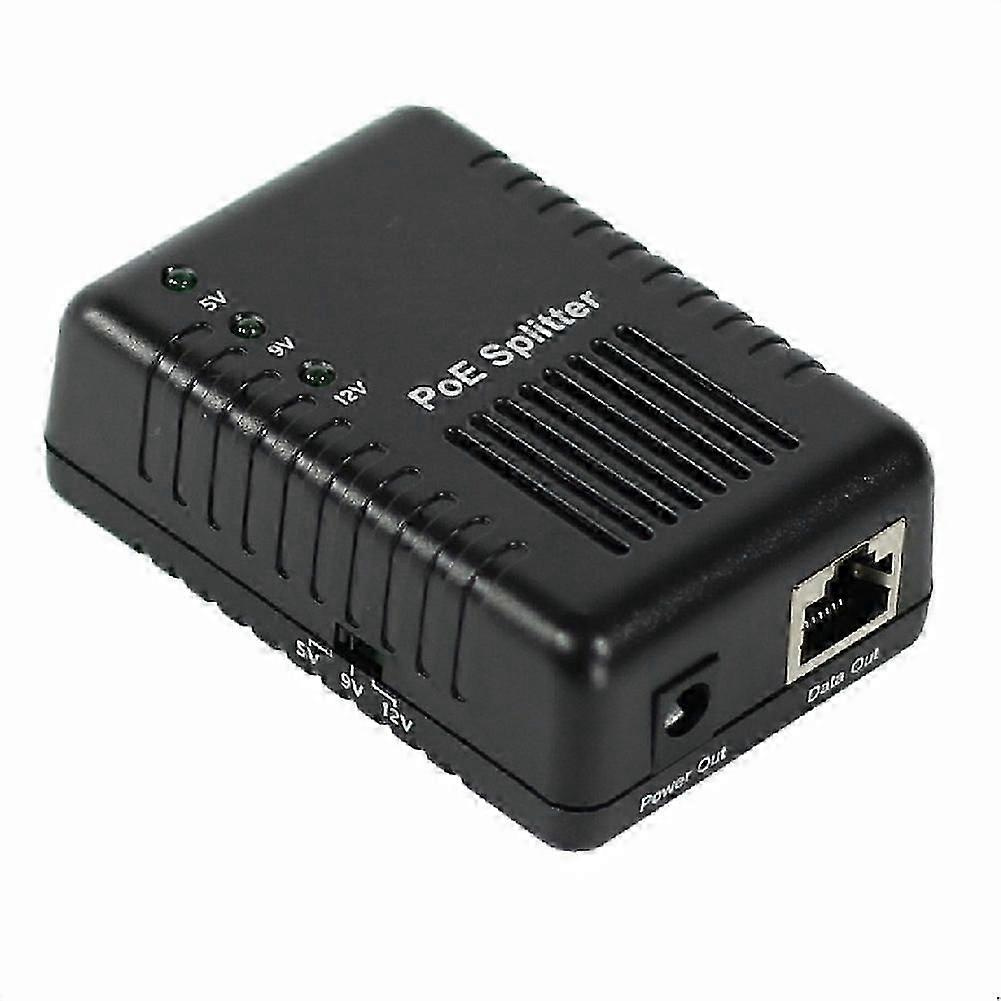Gigabit-poe-splitter Mit Umschaltbarer Spannung (5 V, 9 V, 12 V) Per Dip-schalter, Kompatibel Mit Nicht-poe-fähigen Ip-kameras, Routern Und Wlan-access-points – Jxlgv
