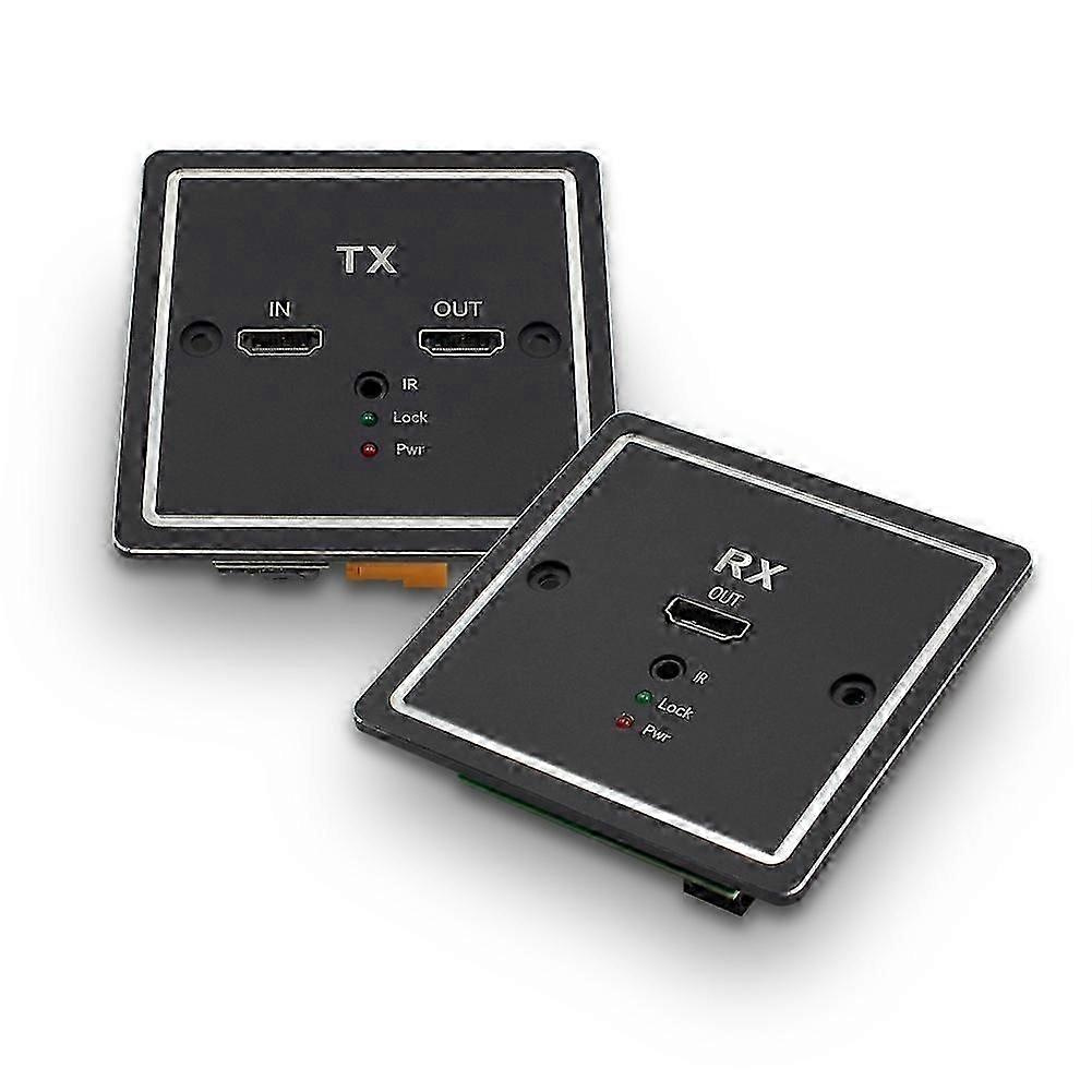 Hdmi-kompatible Wandsteckdosenverlängerung Tx/rx Mit Infrarot-rückmeldung, Cat5e/6 Rj45-wandsteckdosenverlängerung Für Pc, Laptop Und Monitor – Jxlgv