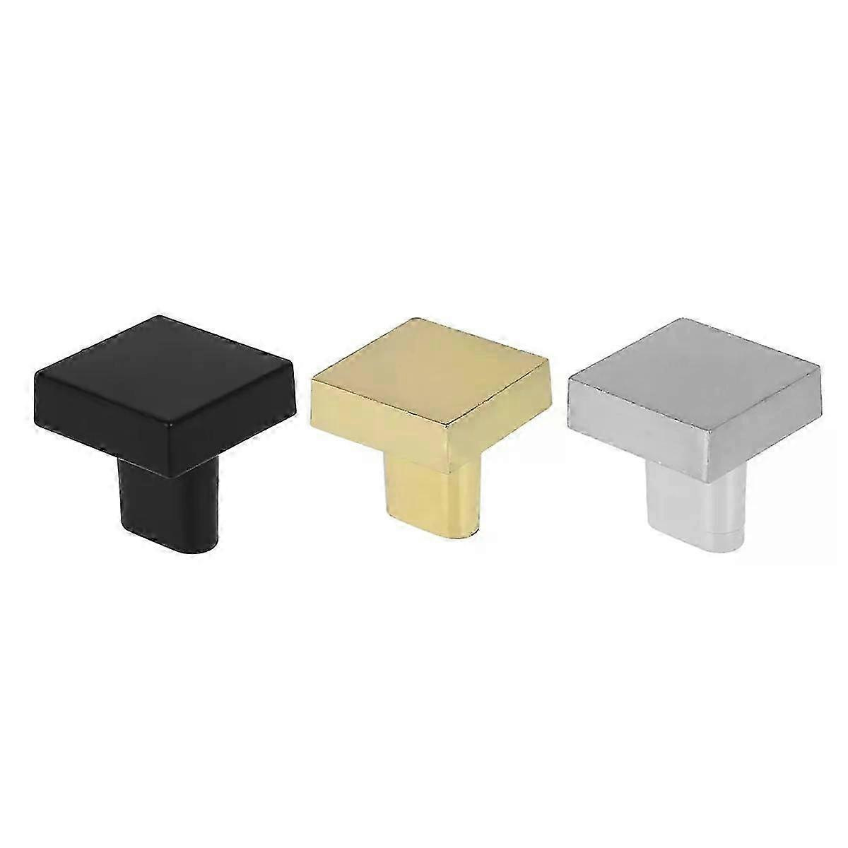 Flache Schwarze Quadratische Schrankknöpfe 1 X 1 Möbeltür- Und Schrankbeschläge, Schubladengriffe, Küchenschrankgriffe - Jxlgv