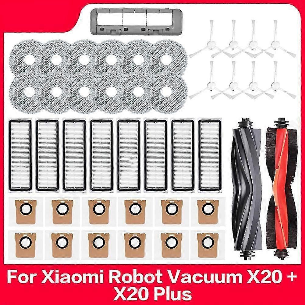 Passend Für Xiaomi Saugroboter X20+/x20 Plus: Ersatzteile – Hauptbürste, Seitenbürste, Staubbeutel, Wischmopp, Hepa-filter (jxlgv)