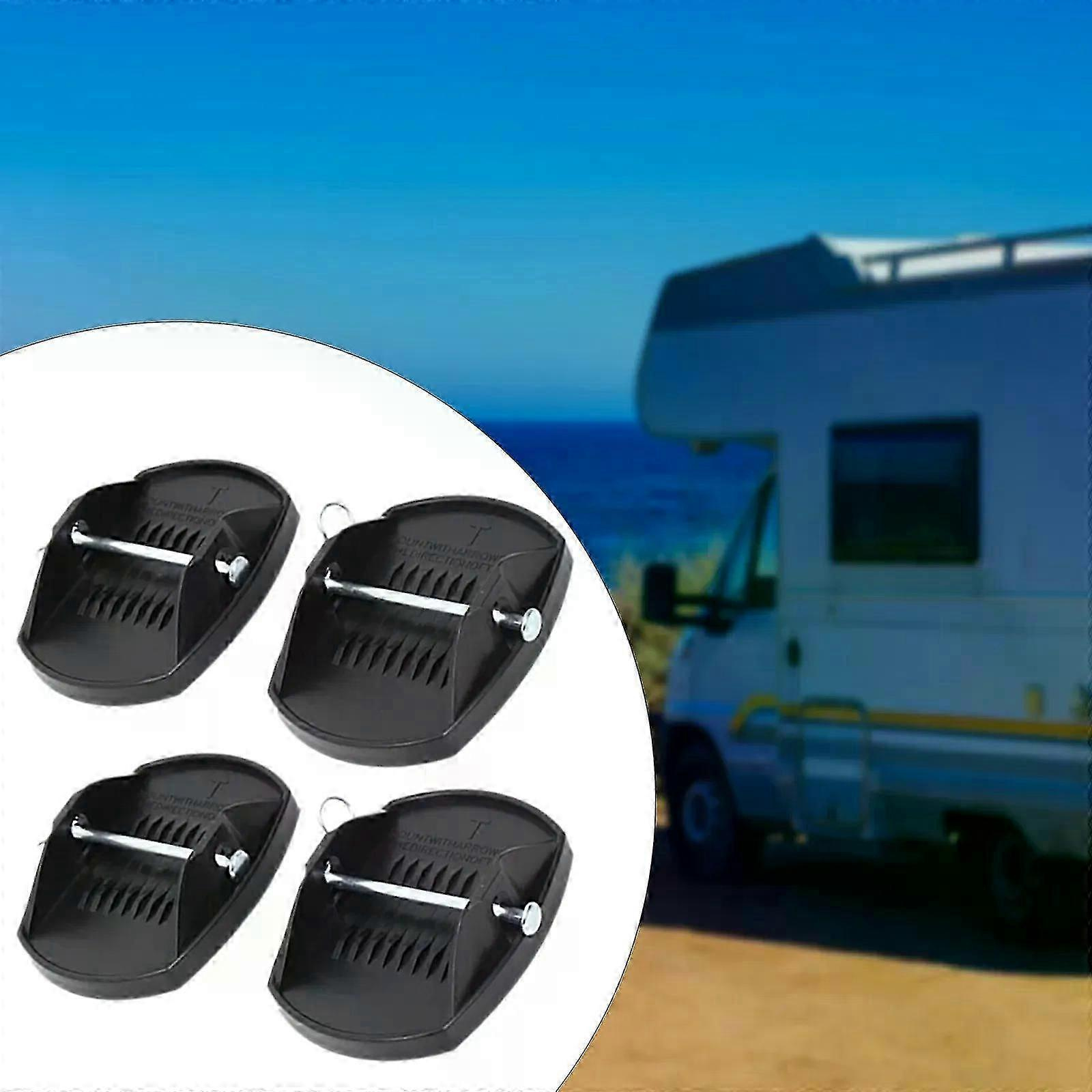 4 Stück Universelle Stützfüße Für Wohnwagen- Und Anhängerstützen, Nivellierungsrad, Fußstütze, Ersatzrad-fußstütze, Stützadapter, Hebeplatte - Jxlgv
