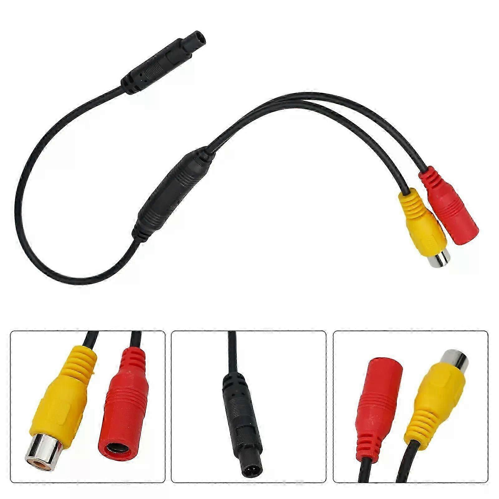 Rca-cvbs-stecker Auf 4-pin-buchse-adapterkabel Für Rückspiegel-dvr, 50 Cm Kamera-signalkabelbaum, Kfz-zubehör – Jxlgv