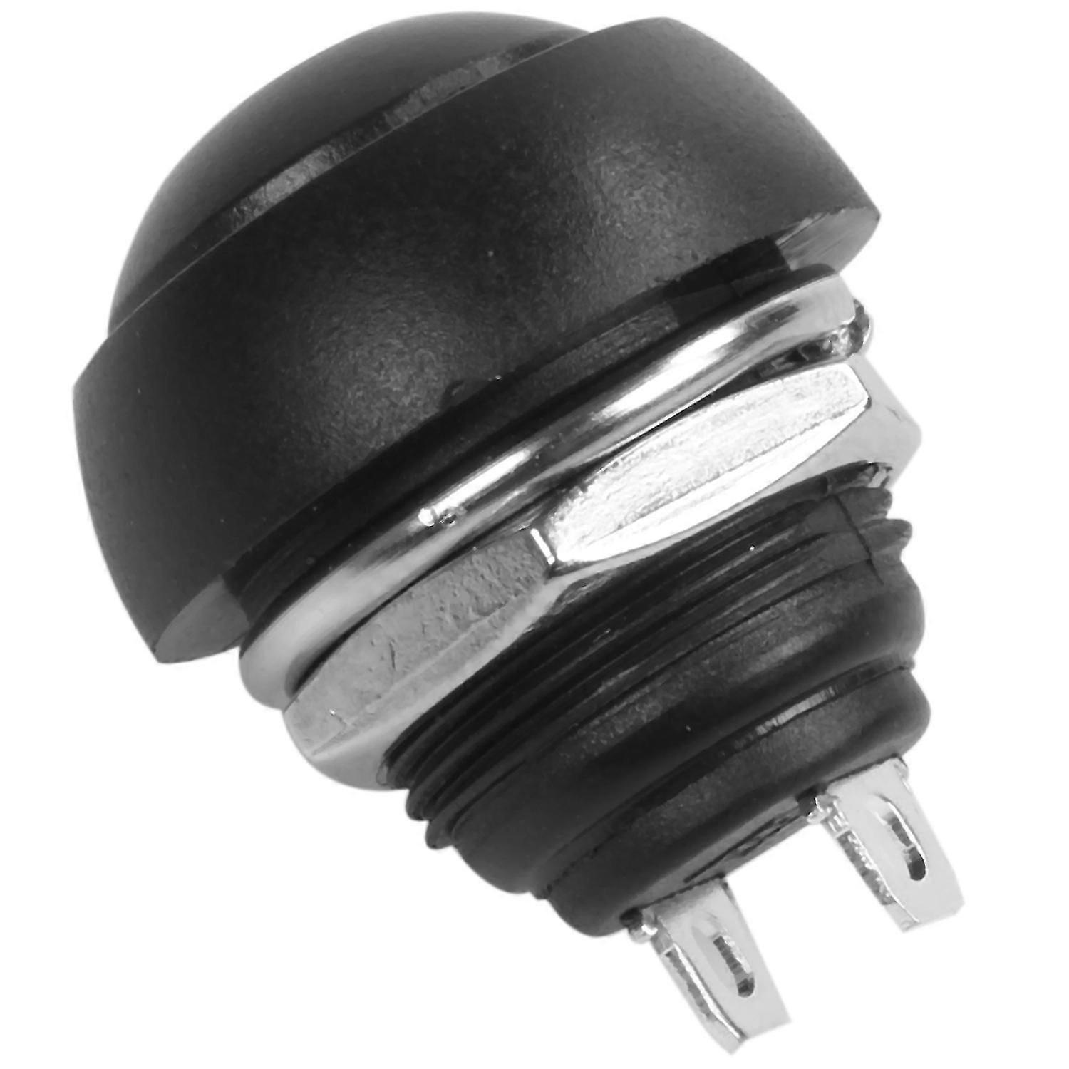 Schwarzer, 5er-pack 12 Mm Wasserdichter Momentan-ein/aus-drucktaster, Runder Spst-schalter – Jxlgv