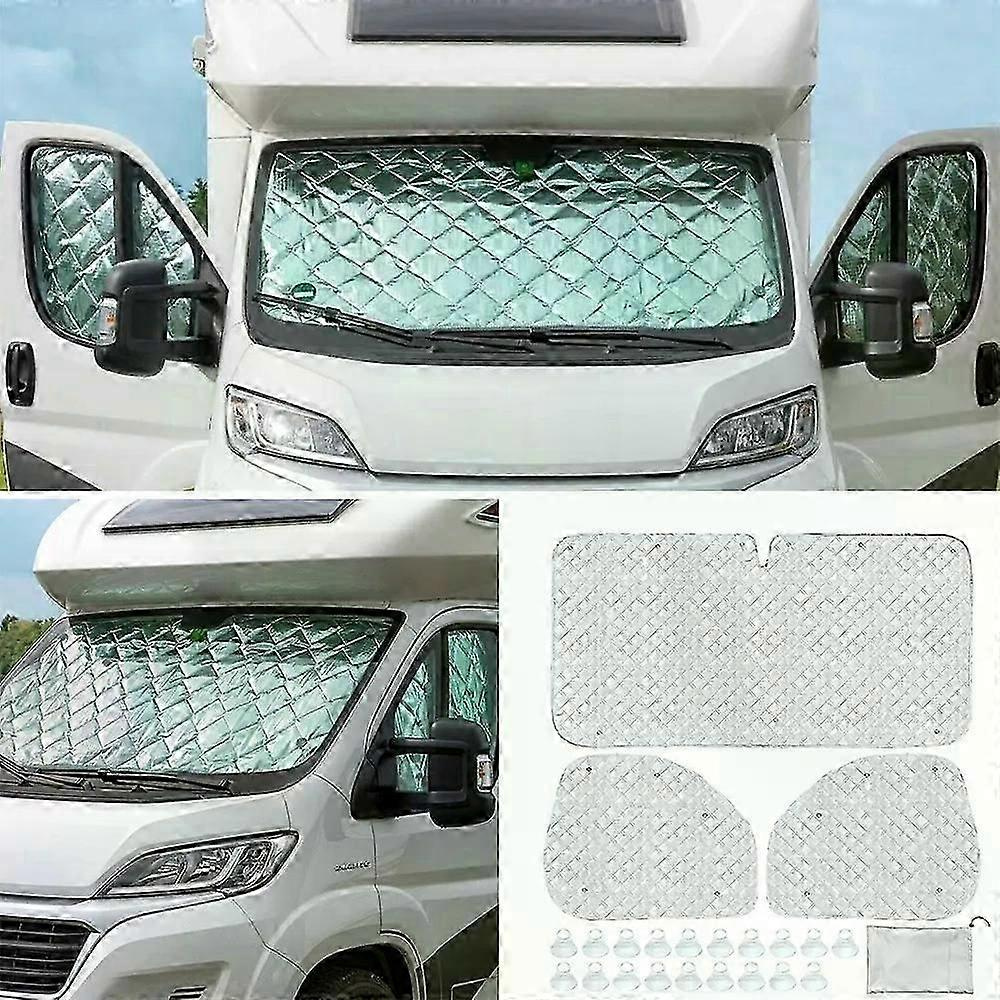 Sonnenschutzblenden Für Fiat Ducato (ab 2006) – 7-lagige, Innenliegende Thermoblenden Für Die Windschutzscheibe – Jxlgv