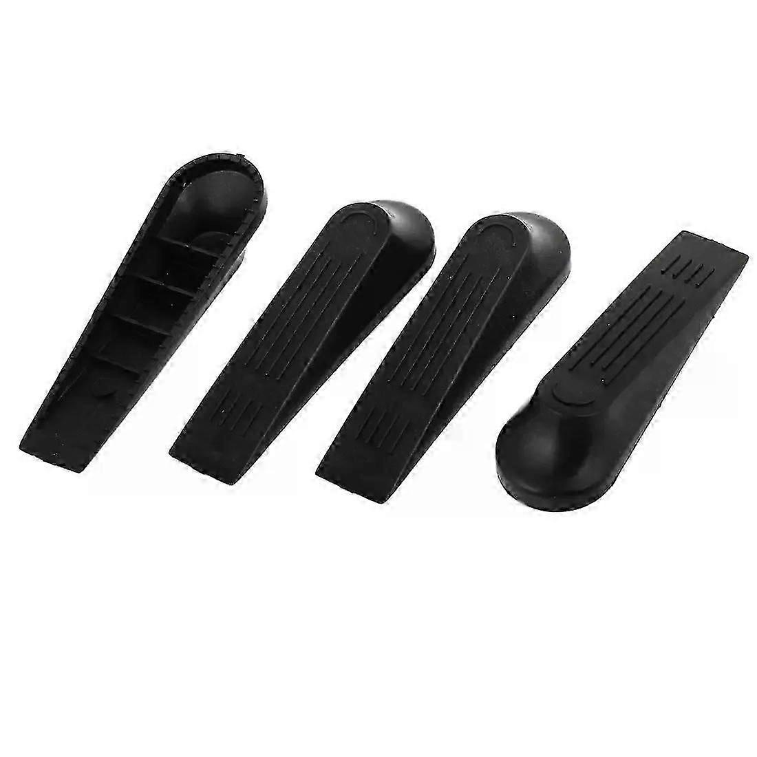 4 Stück Schwarze, Rutschfeste Türstopper Aus Kunststoff, Türpuffer, Türkeil - Jxlgv