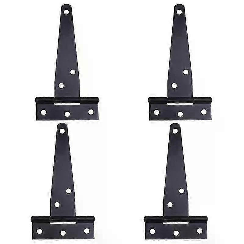 Gtbl 4 Stück 6 Zoll Hochleistungs-türscharniere T-gurt-scharniere Für Gartenhäuser Und Tore, Passend Für Holztore (schwarz) - Jxlgv