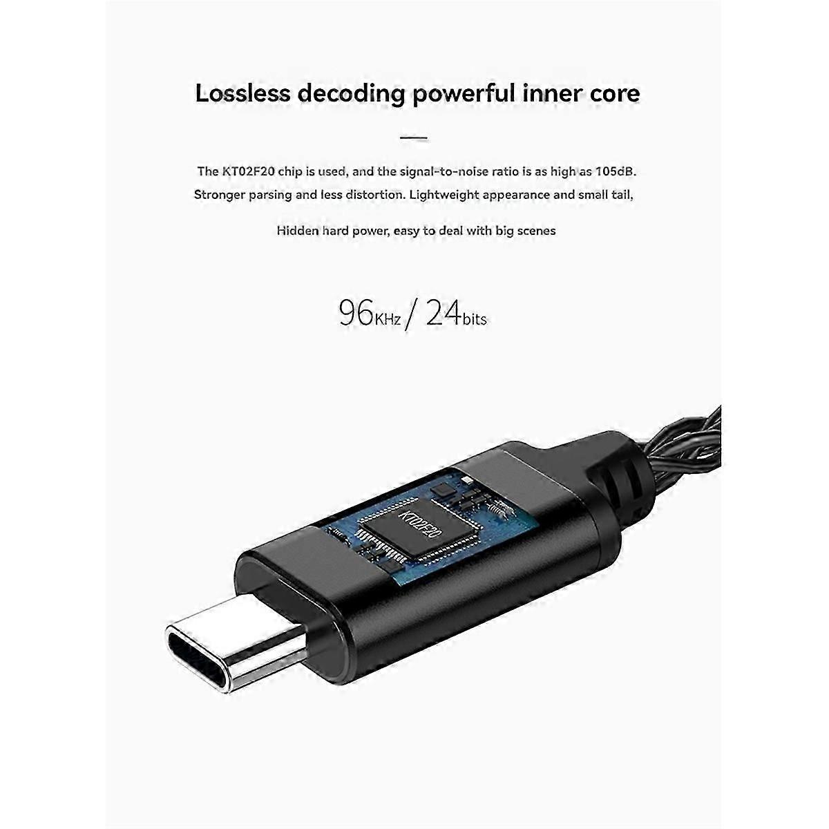 Usb-c Auf 3,5-mm-audio-adapterkabel Kt02f20 Für Mobiltelefon, Computer, Kopfhörerverstärker, Digital De-jxlgv