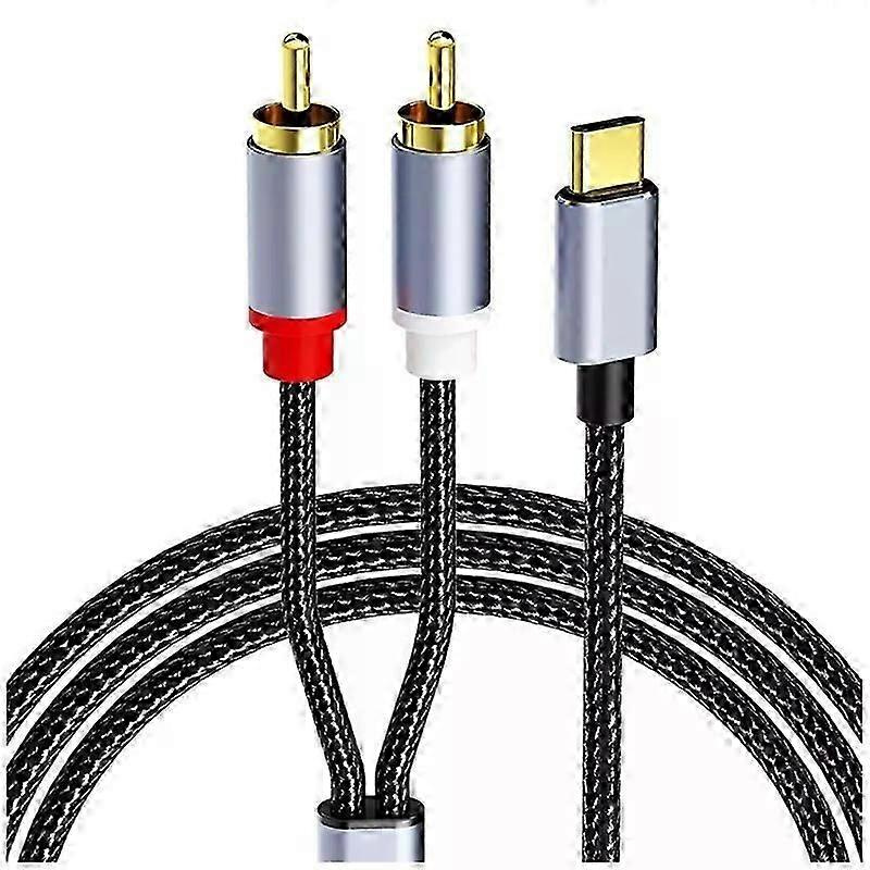 Usb-c-auf-2rca-audiokabel-adapter (typ-c Auf Dual-rca-audio-video-usb-kabel, Kompatibel Mit Smartphones Und Tablets, 1m-jxlgv)