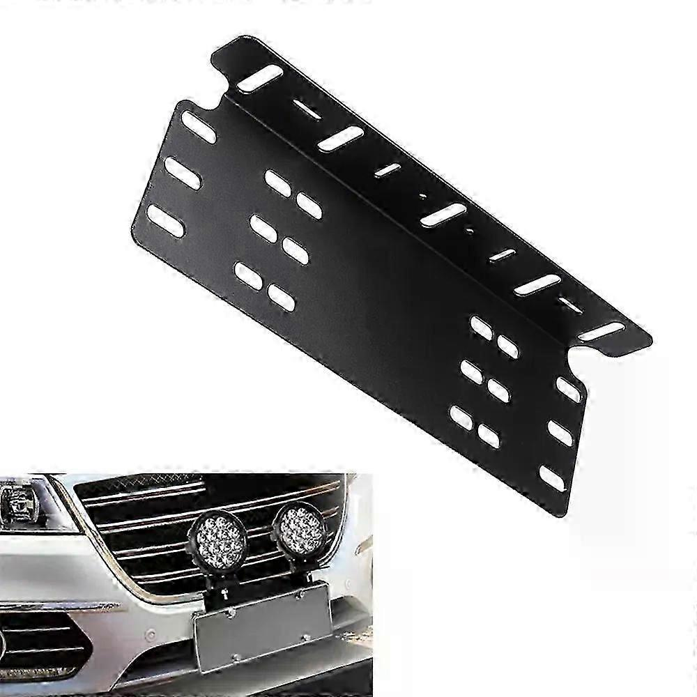 Universelle Kennzeichenhalterung Aus Aluminiumlegierung Für Die Vordere Stoßstange, 4x4 Led-arbeitsscheinwerferleiste, Fahrlicht, Nebelscheinwerferhalter - Jxlgv