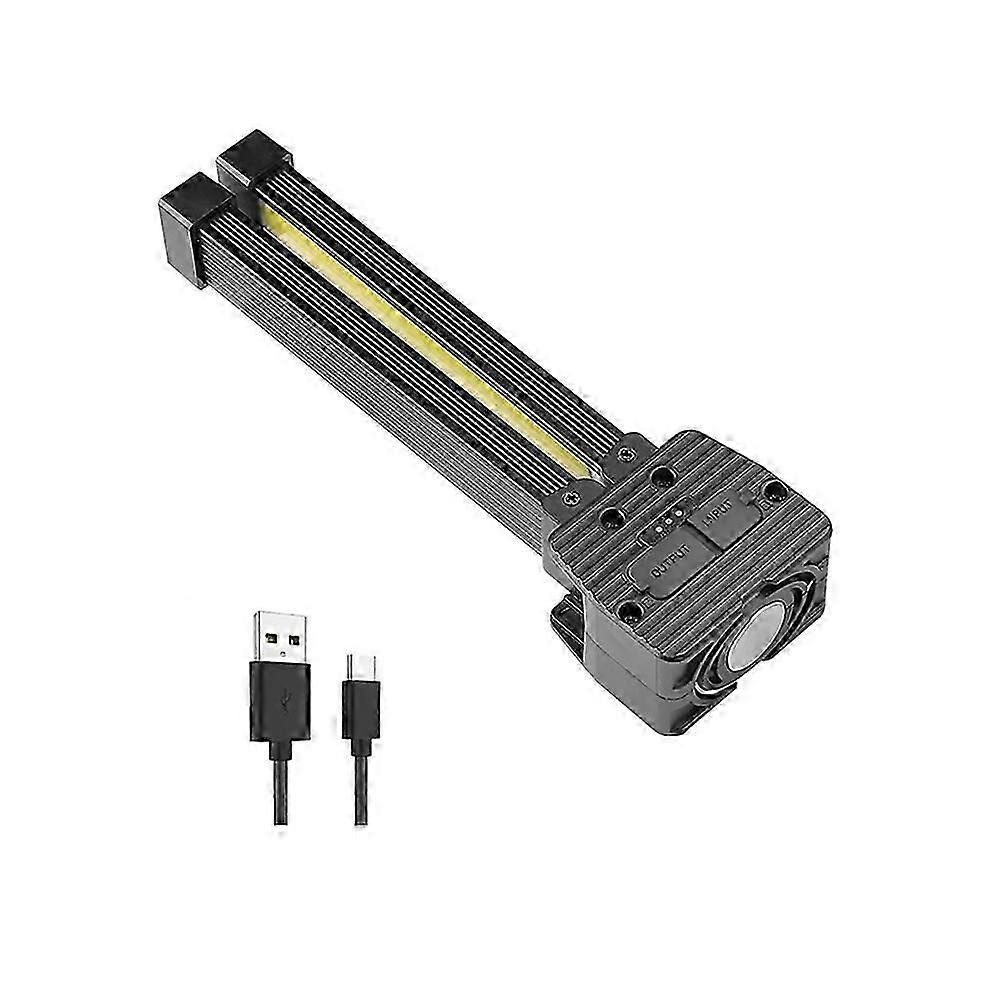 Wiederaufladbare Cob-led-taschenlampe, Usb-anschluss, Tragbare Arbeitsleuchte Mit Magnetfuß Und Aufhängehaken, Ideal Für Autoreparaturen Und Camping – Jxlgv