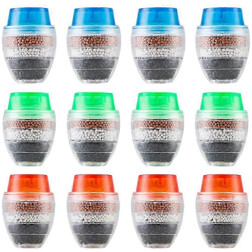 12 Stück 5-lagiger Wasserfilter Für Heimwasserreiniger, Aktivkohlefilter, Mini-wasserhahnfilter - Jxlgv