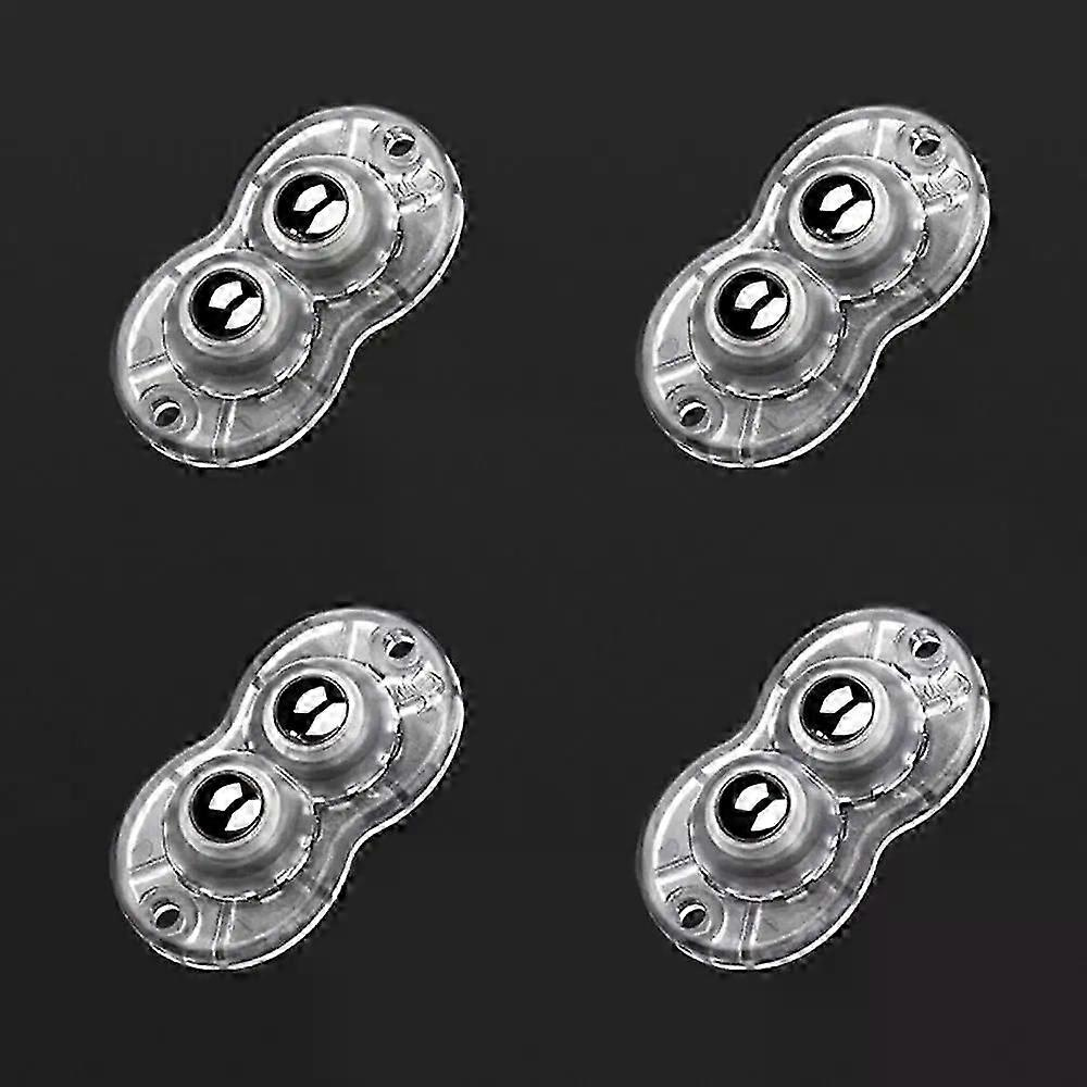 4 Stück Selbstklebende Kugelrollen, Universalrollen Mit 2/3/4 Kugeln, Edelstahl-riemenscheibenlager, Geräuscharm, Passend Für Haushaltsaufbewahrungsboxen - Jxlgv