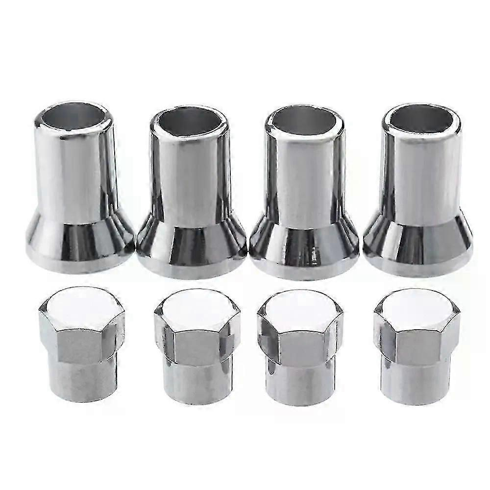 4-teiliges Set Tr413 Chrom-ventilkappen Für Pkw- Und Lkw-reifen, Sechskant, Mit Schutzhülle, Links, Rechts, Vorne, Hinten - Jxlgv