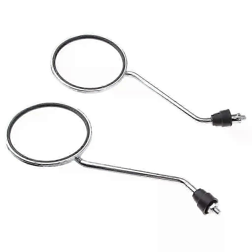 Paar Universelle Runde Motorrad-seitenrückspiegel Mit Lenkerhalterung (8-mm-adapter) Passend Für 50-250 Cm³ Moped/roller – Jxlgv