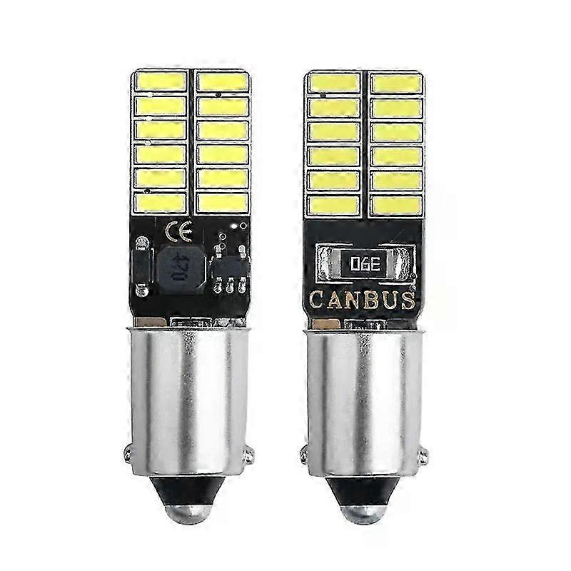 2/10 Stück Ba9s T4w Led-leuchte Canbus 4014 24 Smd Fehlerfreie Instrumenten-kennzeichenbeleuchtung Leselampen Innenraumleuchten Weiß 12v 6000k-jxlgv