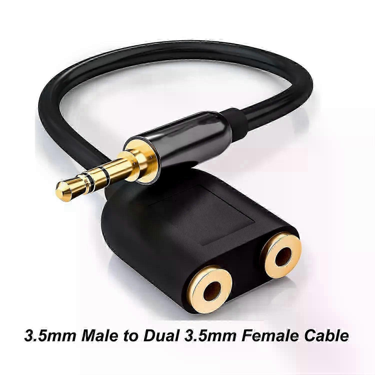 35-mm-audio-splitter-verlängerungskabel, Stereo-y-splitter, Hi-fi-sound-kopfhörerkonverter, 35-mm-stecker Auf 2 X 35-mm-buchse (splitter-jxlgv)