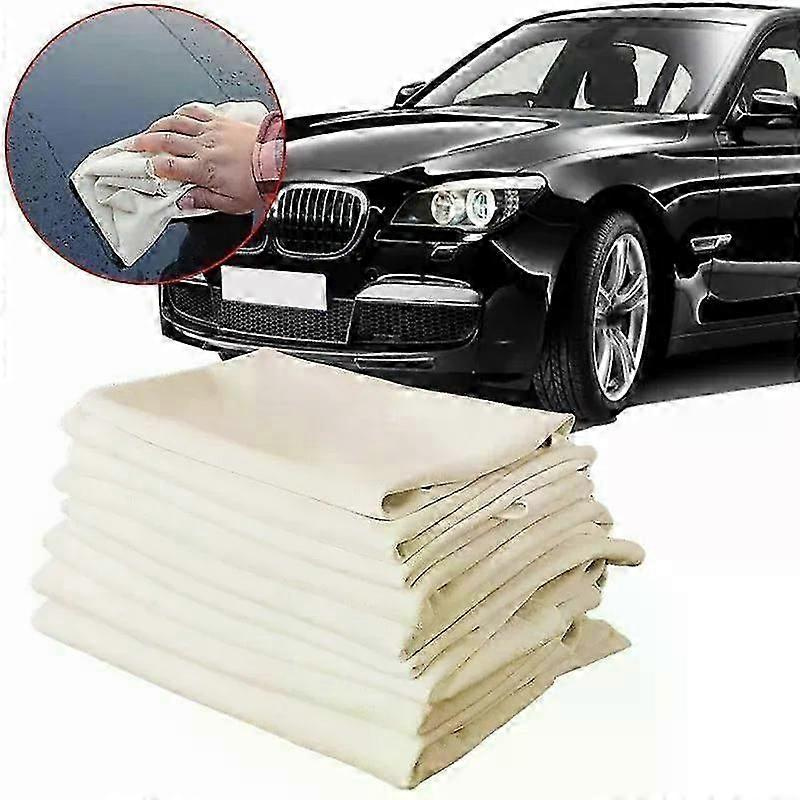 Natürliches Chamois-leder-autoreinigungstuch, Trockentuch, Waschlappen, 25 X 40 Cm, Formstabil, Geeignet Für Auto, Motorrad Und Haushalt - Jxlgv