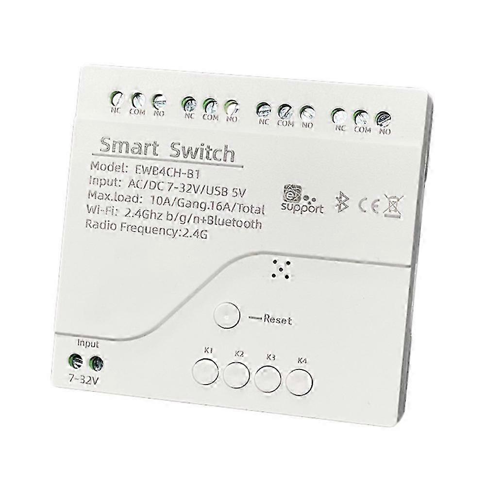 Ewelink Smart Switch 4-kanal Smart Wifi Bluetooth Drahtloses Potentialfreies Relais-schaltmodul App-fernsteuerung 7-32v-jxlgv