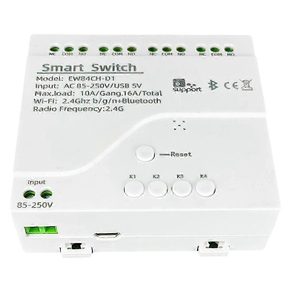 Ewelink Smart Switch 4-kanal Smart Wifi Bluetooth Drahtloses Potentialfreies Relais-schaltmodul App-fernsteuerung 85-250v-jxlgv