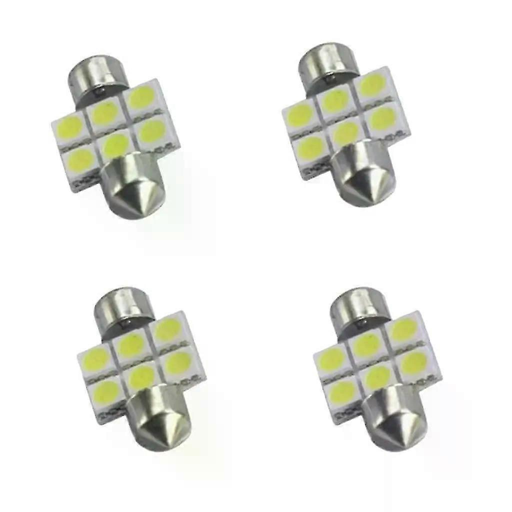 4 Stück 31 Mm Lange 6smd 5050 Led-lampen, Geeignet Für Auto, Boot, Innenraumbeleuchtung, Kennzeichenbeleuchtung, 12 Volt - Jxlgv