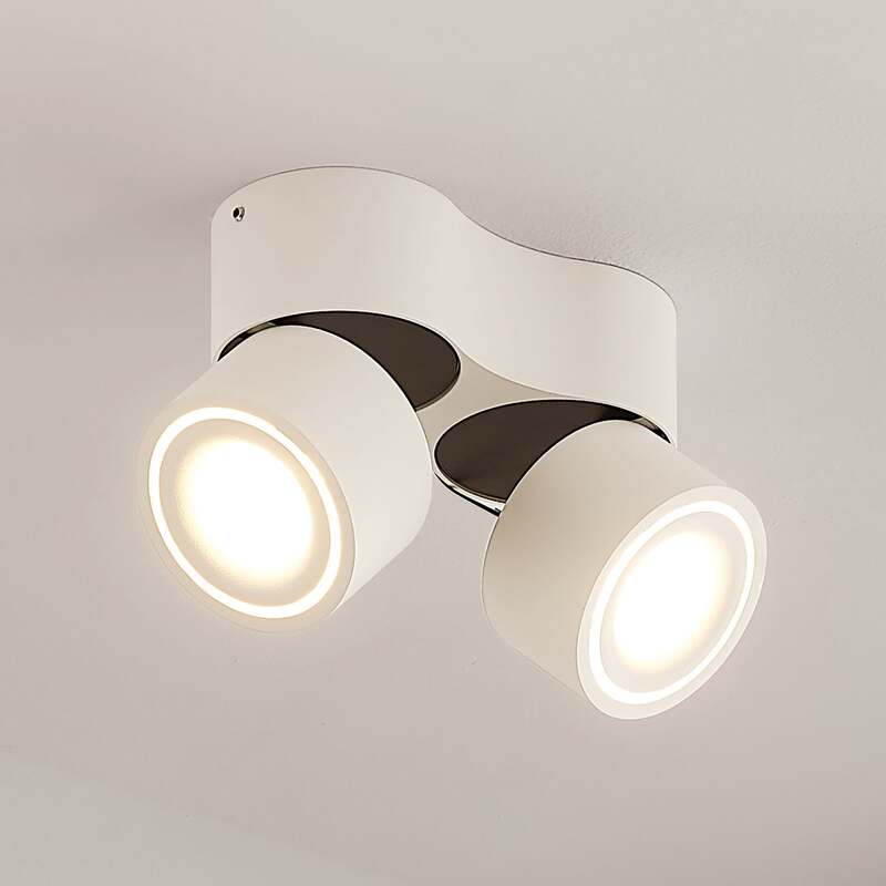 [neuwertig] B-ware Arcchio Deckenstrahler Rotari Led Strahler Dimmbar 2-flg Warmweiß 1362lm Weiß