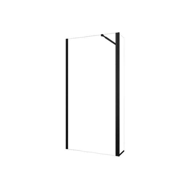 B:120 X T:90 X H:185cm Schwarz Falttür Duschkabine Duschabtrennung Dusche 6mm Nano Esg Duschwand