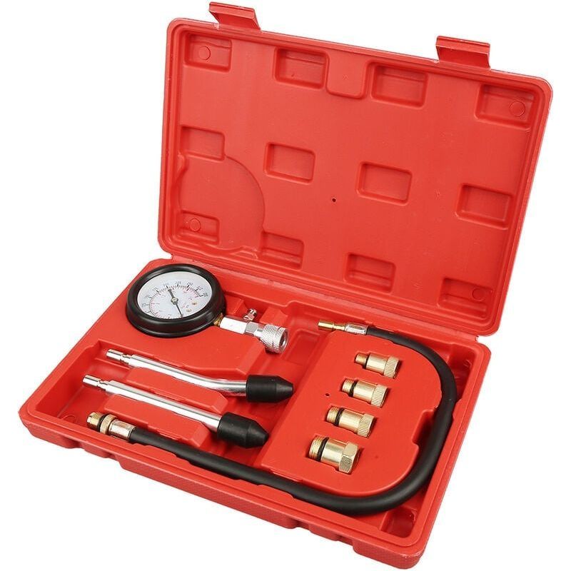 Manomètre Testeur De Compression Moteur Essence Pression Max 20 Bars Adaptateurs En Laiton Et Caoutchouc Mesure Précise Et Fiable