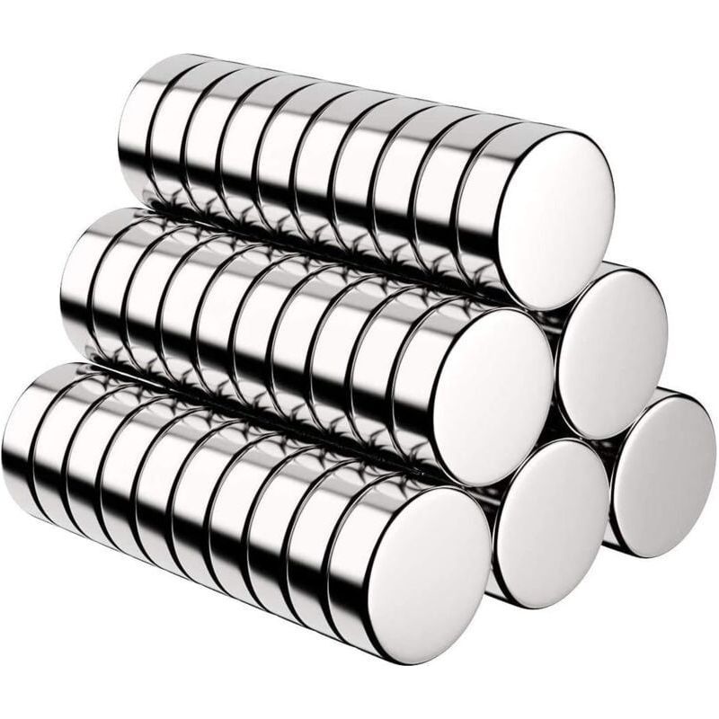 Aimants 60pcs, Aimant En Néodyme Ultra Puissant Pour Frigo, Petits Aimants Ronds Pour Réfrigérateur, Plaque Magnétique, Porte, Tableau Noir, Carte - Boîte De Rangement Gratuite Incluse-10x3mm