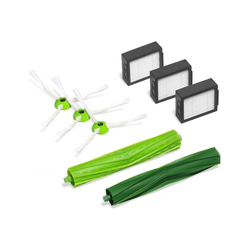 Kit De Pièces De Rechange Compatible Avec Roomba I7, I7+, E5, E6 Et E7 : Brosses Latérales, Rouleaux Et Filtres Hepa.