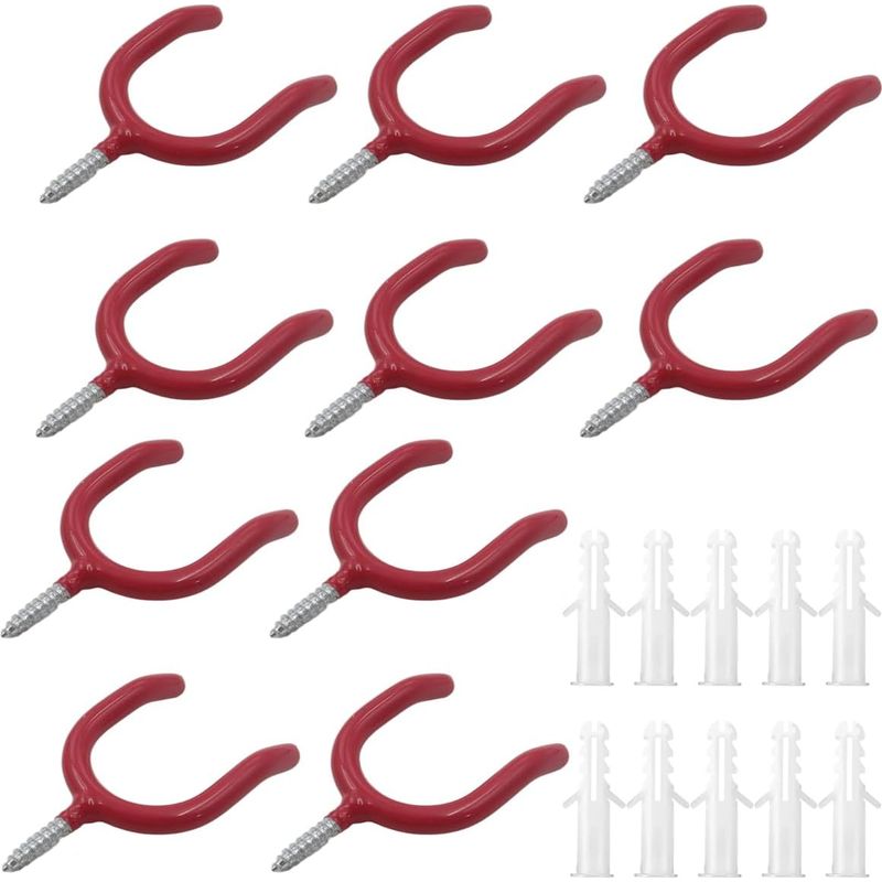 Lot De 10 Crochets Robustes Pour Garage, Échelle, Abri De Jardin, Accessoires De Jardin, Supports De Rangement