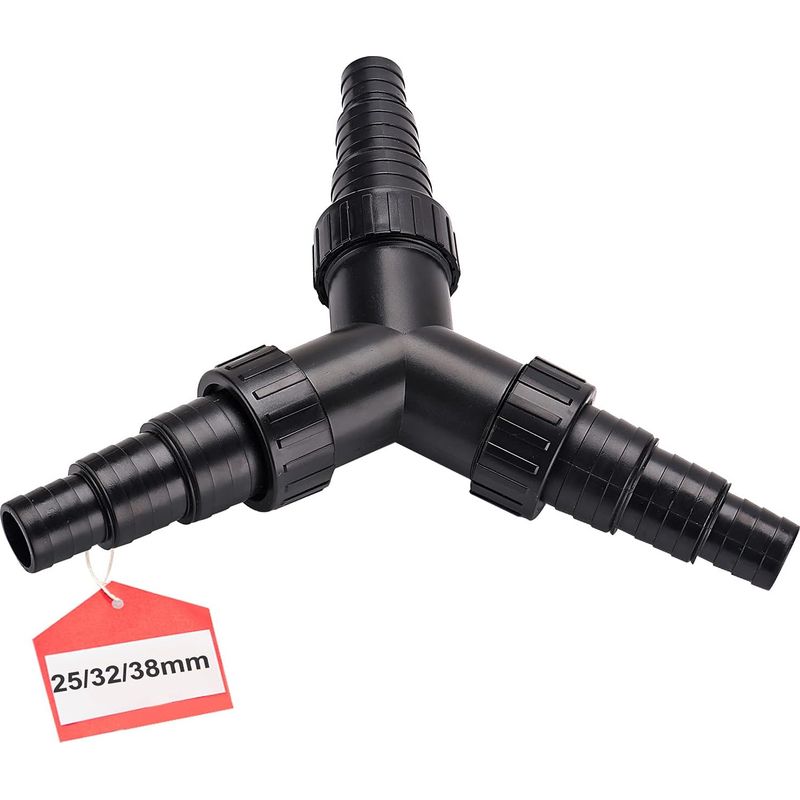3 Way Distributor 25/32/38 Mm Y Splitter For Pipe Bypass Swimming Pool Pipe Connector Connector For Pond Pump Water Stream Valve Adjustment 1"-1 1/4"-1 1/2