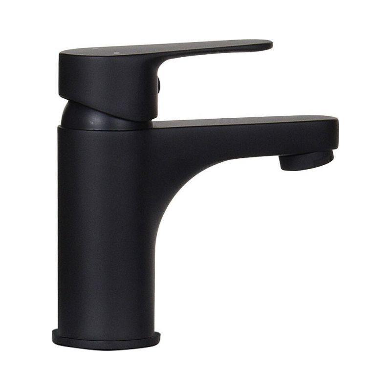 Robinet De Lave-mains Mitigeur Noir Mat Cuivre Et Alliage De Zinc Finition Élégante Pour Salle De Bain Moderne Eau Chaude Et Froide