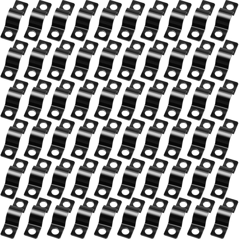 60 Pièces Colliers De Serrage En U, Collier Serrage, Fixation Grillage Rigide 10 Mm, Collier De Fixation Tuyau Pour Attache Tube, Attache Fixer Grillage Rigide Traille Trou
