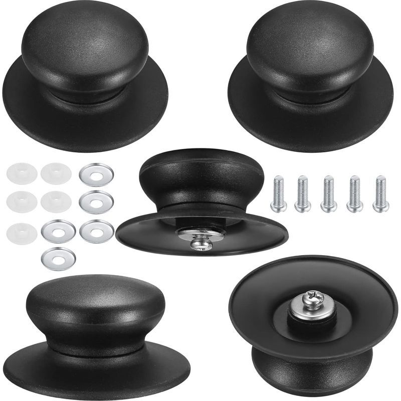 Lot De 5 Boutons Universels Pour Couvercle De Casserole, Bouton De Batterie De Cuisine, Boutons De Couvercle Résistant À La Chaleur Pour Couvercle De Casserole, Poignée De Levage, Ensemble De Pièces D
