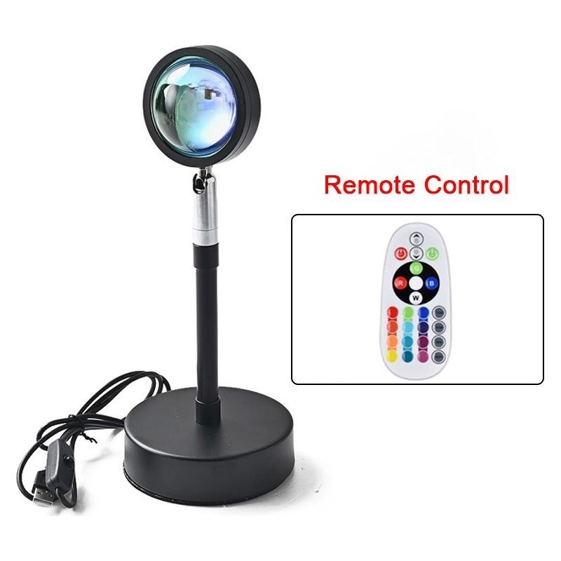 Lampe Coucher De Soleil, Projecteur Led Coucher De Soleil - 15 Couleurs, Rotation À 360°, Ambiance Décorative Pour Chambre