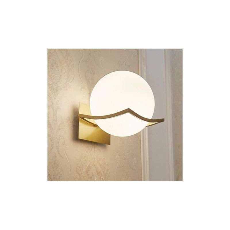Applique Murale En Verre E27 Design Élégant Pour Intérieur Zone D'Éclairage 3-5m² Installation Facile Ampoule Non Incluse