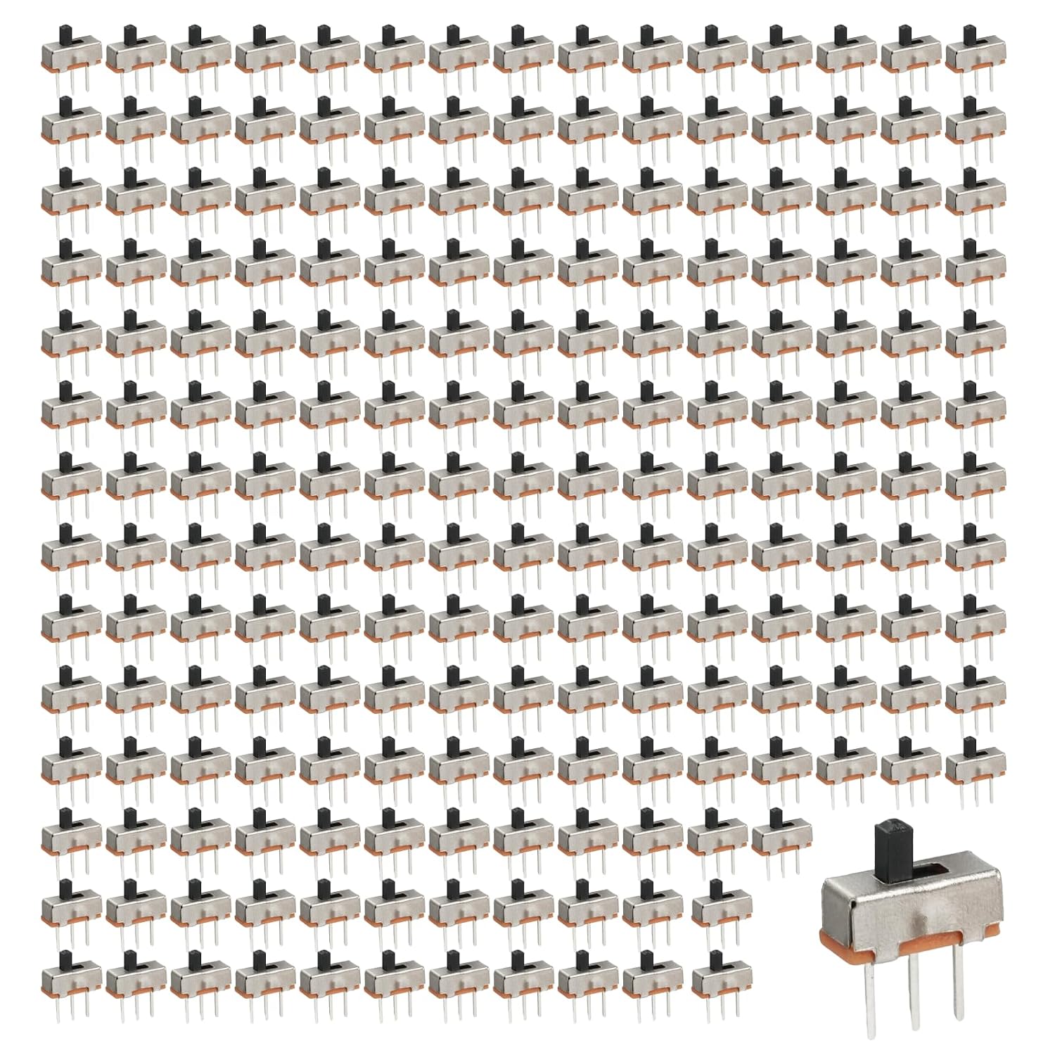 Ss12d00 1p2t Spdt 3-poliger 2-positionen-schiebeschalter, 0,5 A, 50 V Dc, Leiterplattengehäuse 8 X 4 X 10 Mm, Packung Mit 200 Stück Für Elektronikprojekte