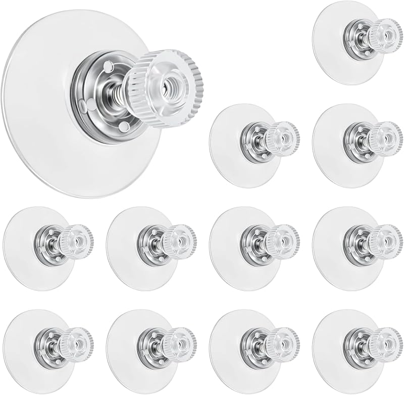 12 Transparente Saugnäpfe Zum Aufschrauben Auf 32-mm-glas.
